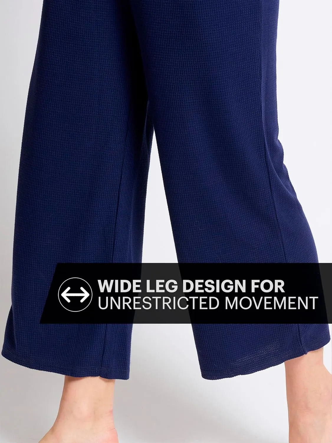 Mad Dog Lounge Women's Pajama Pants, Wide-Leg Cropped Capris, Casual Night Sleep Summer PJ Bottoms for Ladies