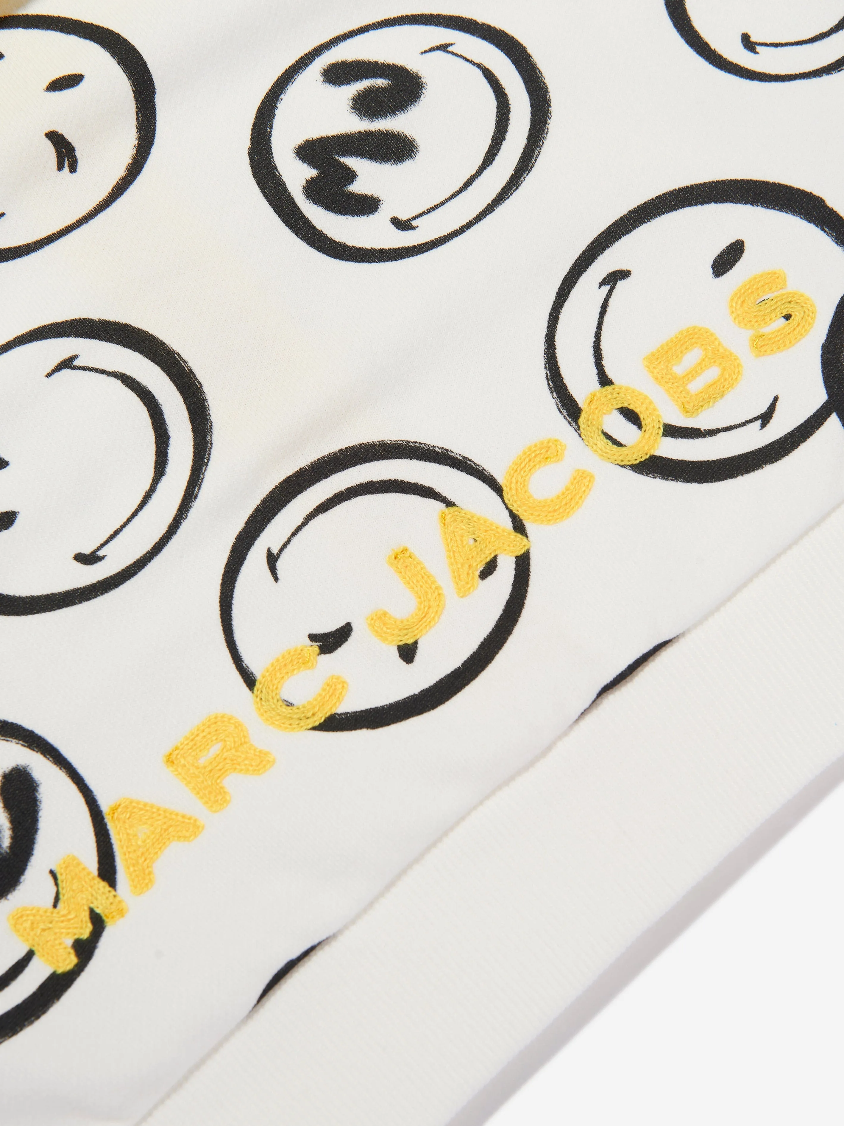 MARC JACOBS Boys Smiley Zip Up Top in Ivory