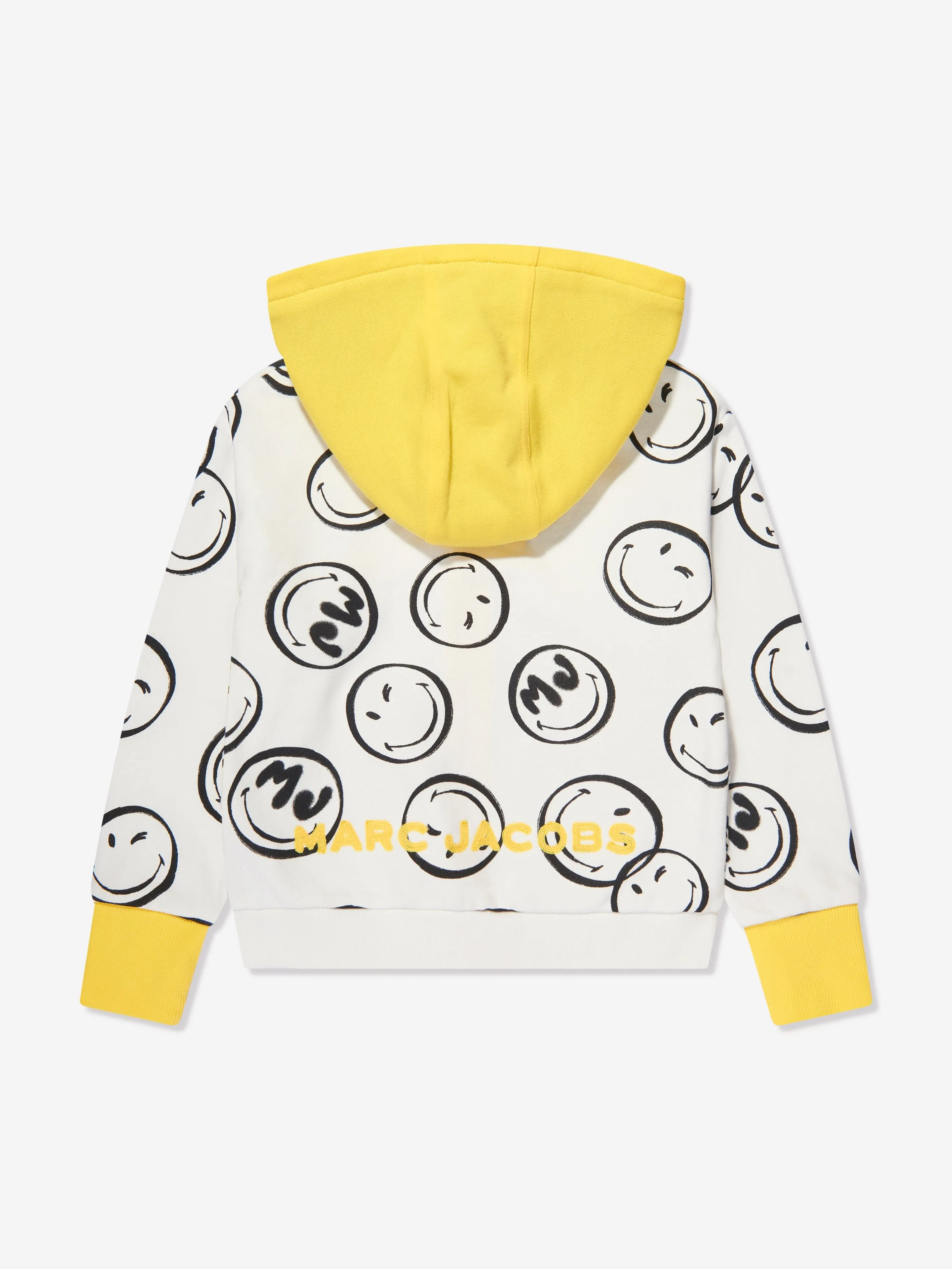 MARC JACOBS Boys Smiley Zip Up Top in Ivory