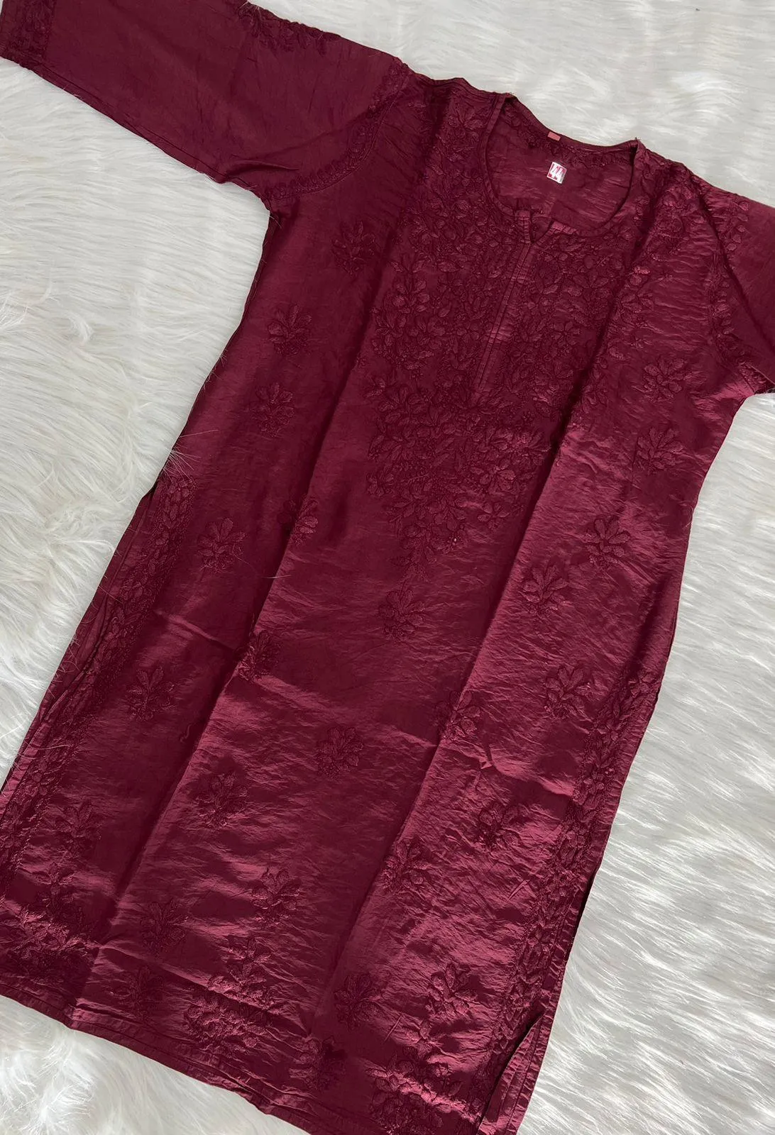Maroon Celestial Charm Chikankari Set