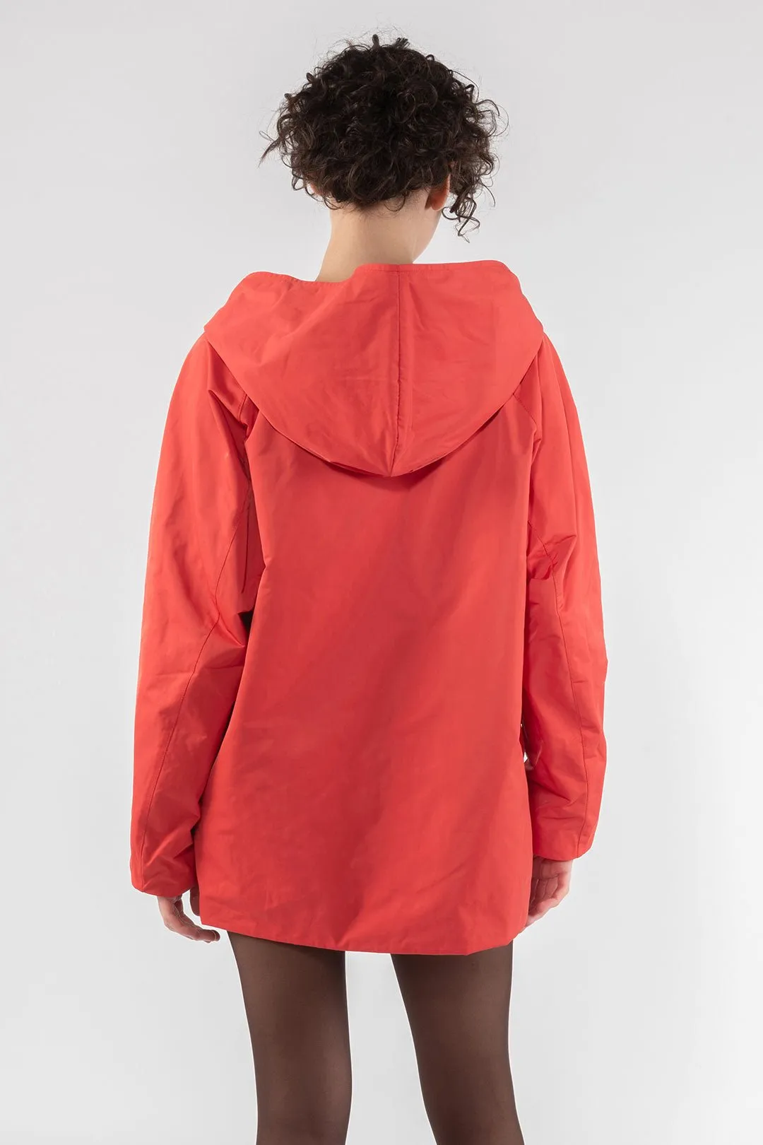 Memory Nylon Reversible Hooded Jacket - Flame