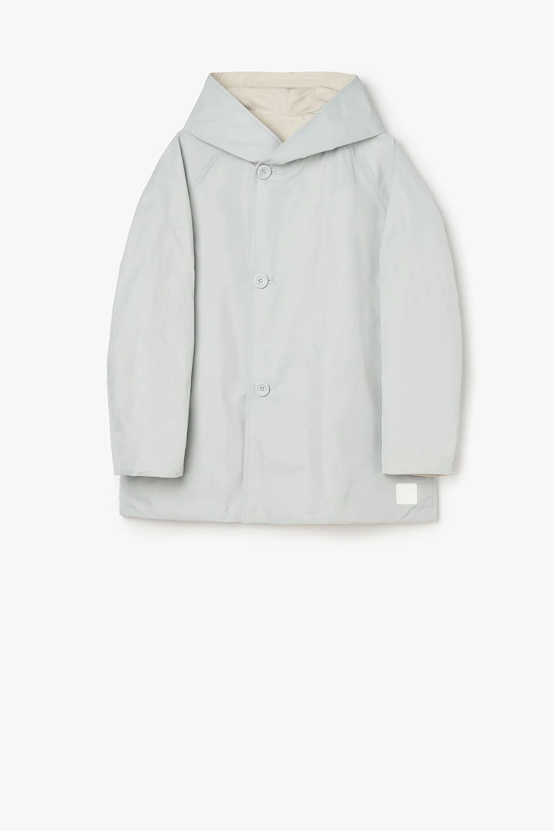 Memory Nylon Reversible Hooded Jacket - Panna