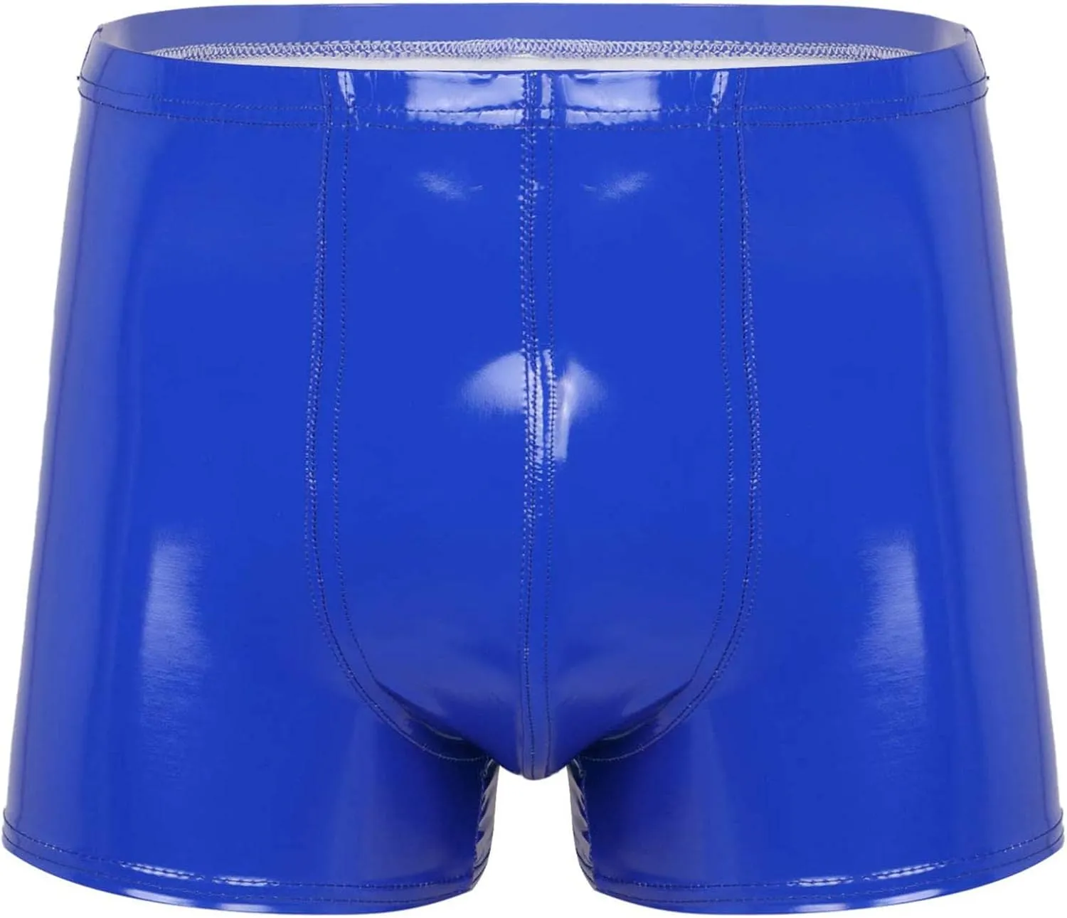 Men's Faux Leather Low Rise Pouch Trunks Shorts Underwear Hot Pants Bikini Briefs
