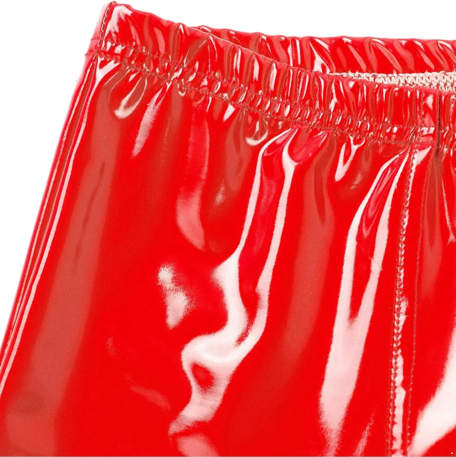 Men's Faux Leather Low Rise Pouch Trunks Shorts Underwear Hot Pants Bikini Briefs