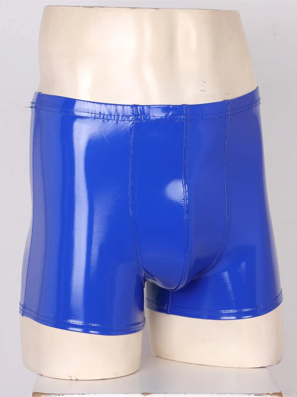 Men's Faux Leather Low Rise Pouch Trunks Shorts Underwear Hot Pants Bikini Briefs