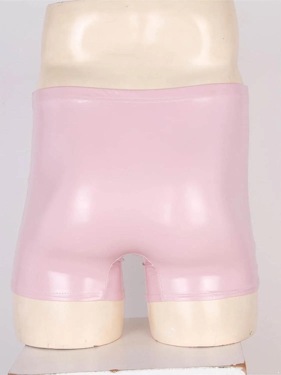 Men's Faux Leather Low Rise Pouch Trunks Shorts Underwear Hot Pants Bikini Briefs