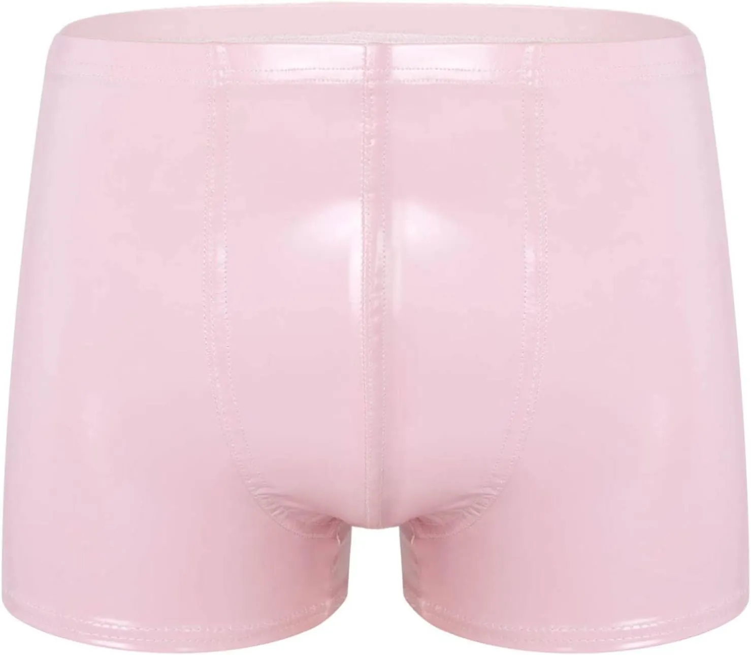 Men's Faux Leather Low Rise Pouch Trunks Shorts Underwear Hot Pants Bikini Briefs