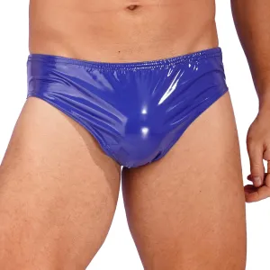 Mens Latex Lingerie Underwear Patent Leather Underpants Low Waist Sexy Bikini Briefs