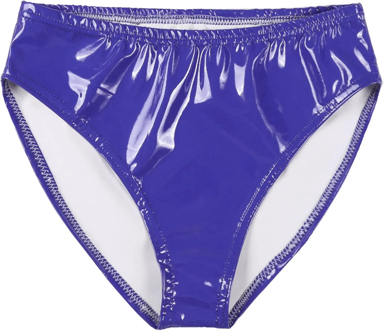 Mens Latex Lingerie Underwear Patent Leather Underpants Low Waist Sexy Bikini Briefs