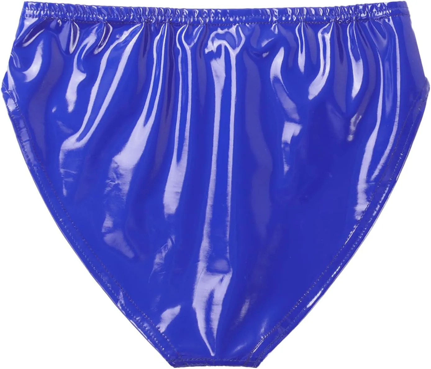 Men's Leather Boxer Briefs Thong Metallic Shiny Bulge Pouch Underwear Latex Hot Pants Clubwear