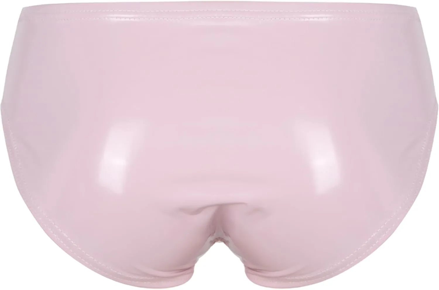 Men's Leather Boxer Briefs Thong Metallic Shiny Bulge Pouch Underwear Latex Hot Pants Clubwear