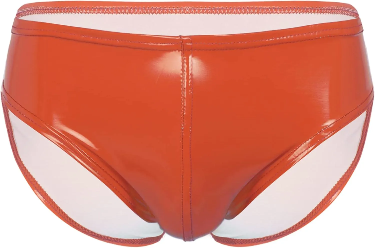 Mens Low Rise Bulge Pouch Briefs Cheeky Patent Leather Enhancing Pouch Lingerie