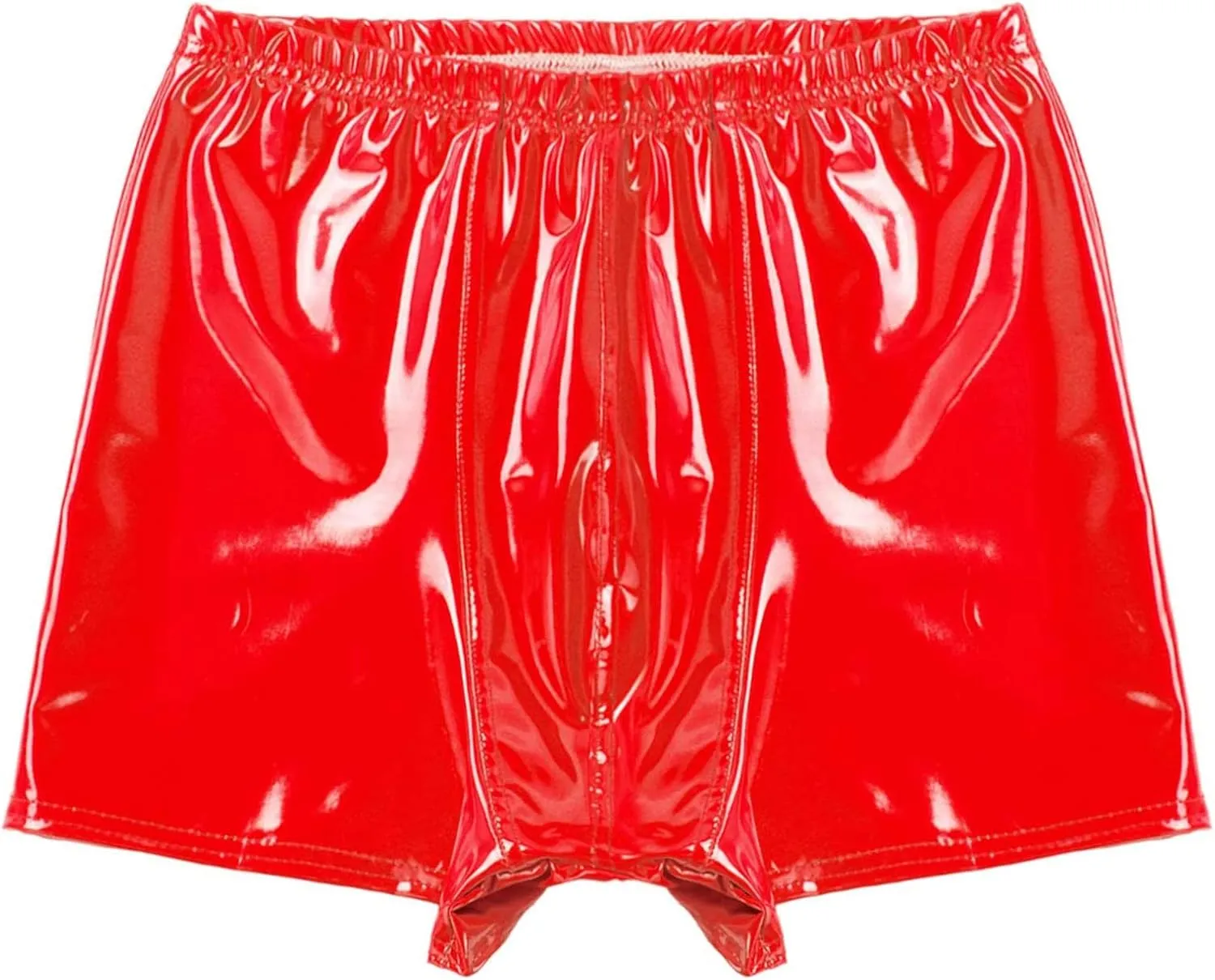 Mens Wetlook Patent Leather Bulge Pouch Panties Boxer Brief Hot Pants Swim Shorts Underwear