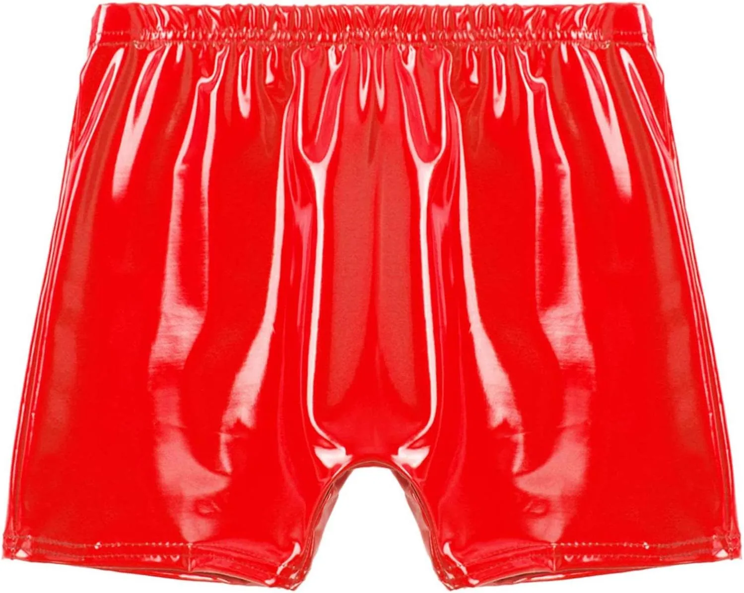 Mens Wetlook Patent Leather Bulge Pouch Panties Boxer Brief Hot Pants Swim Shorts Underwear