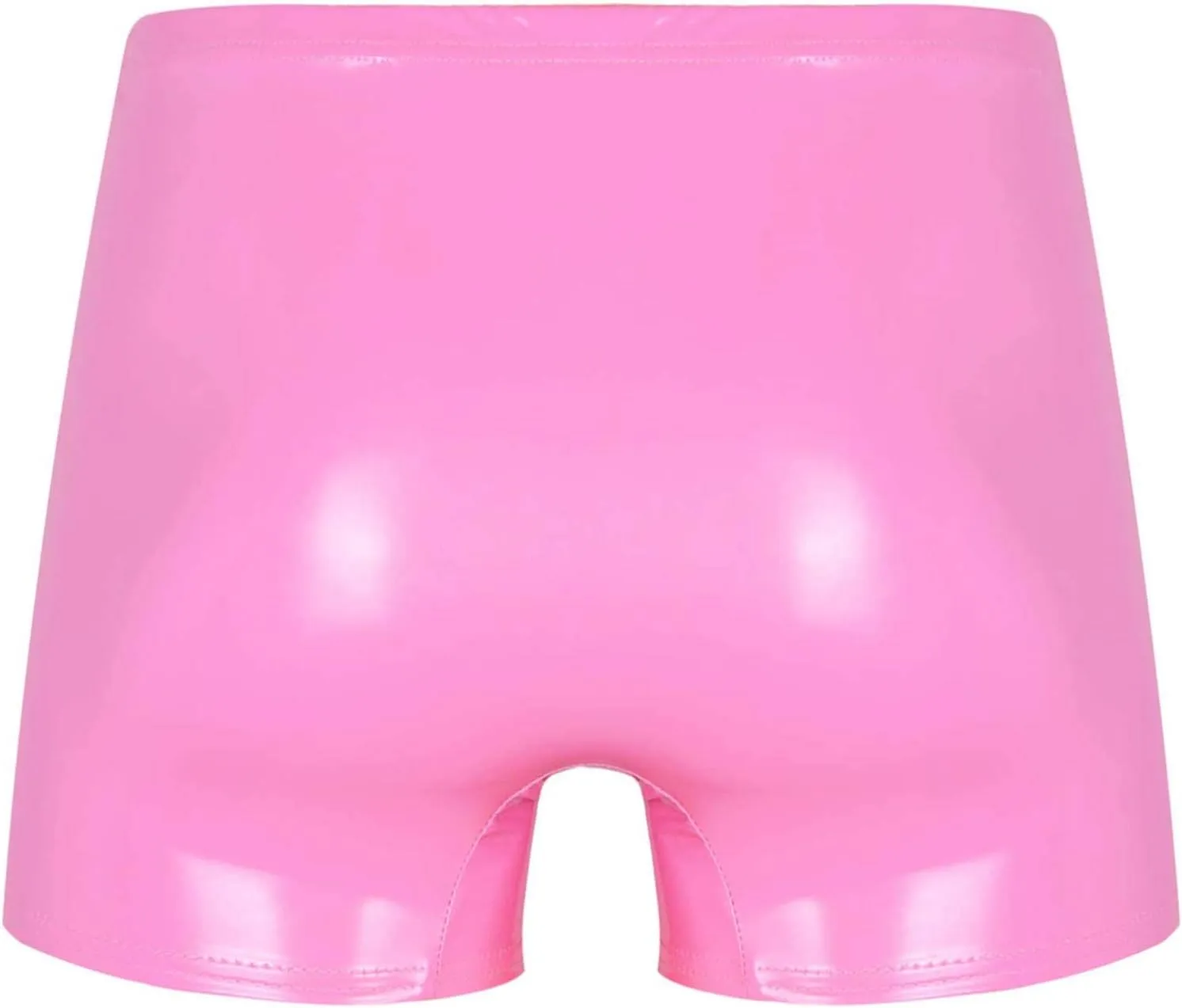 Mens Wetlook Patent Leather Bulge Pouch Panties Boxer Brief Hot Pants Swim Shorts Underwear