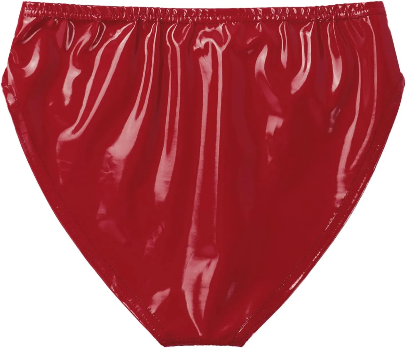 Men's Wetlook PVC Leather Bikini Briefs Jockstrap Bulge Pouch Panties Swimsuits Underwear