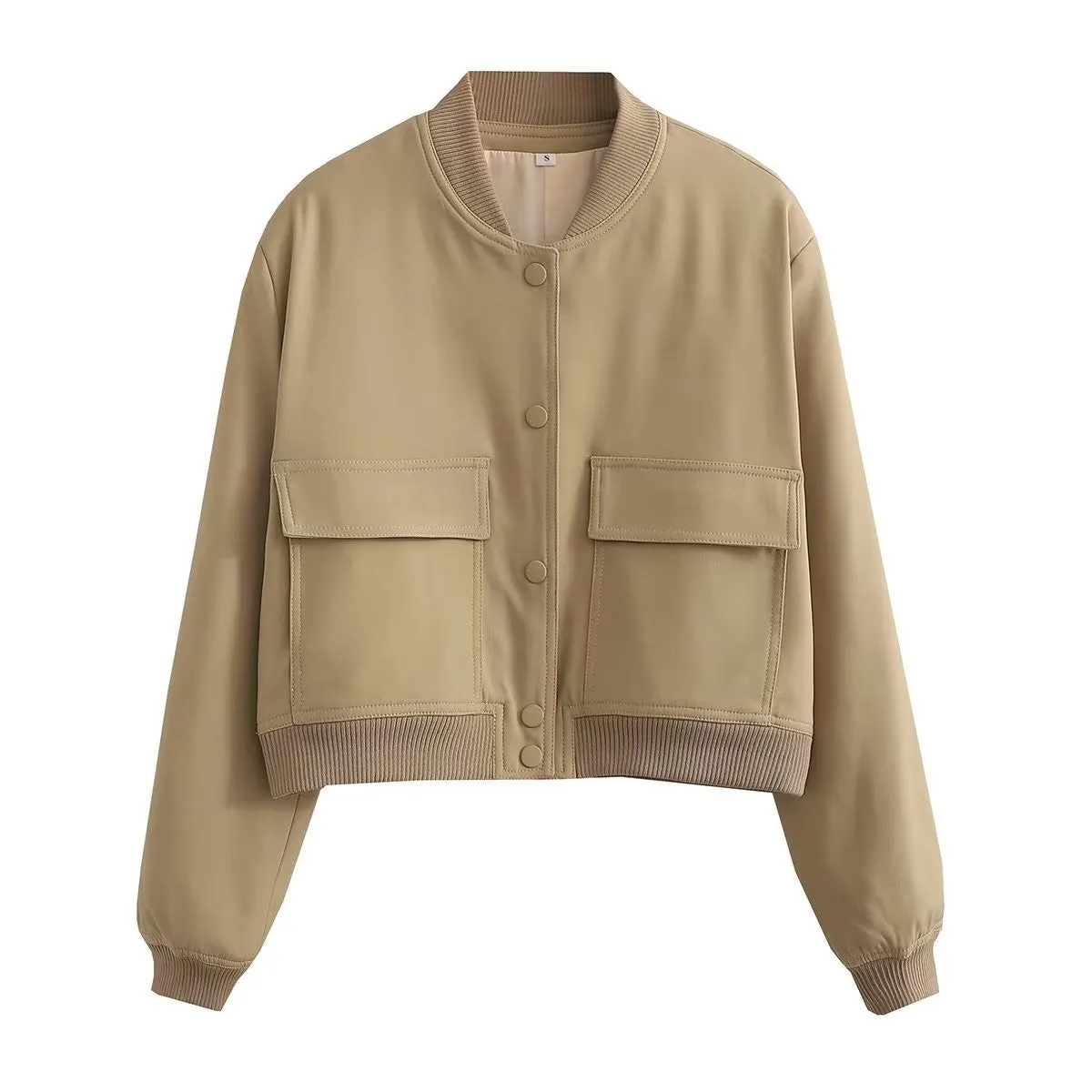 Miley  Cropped Utility Bomber Jacket
