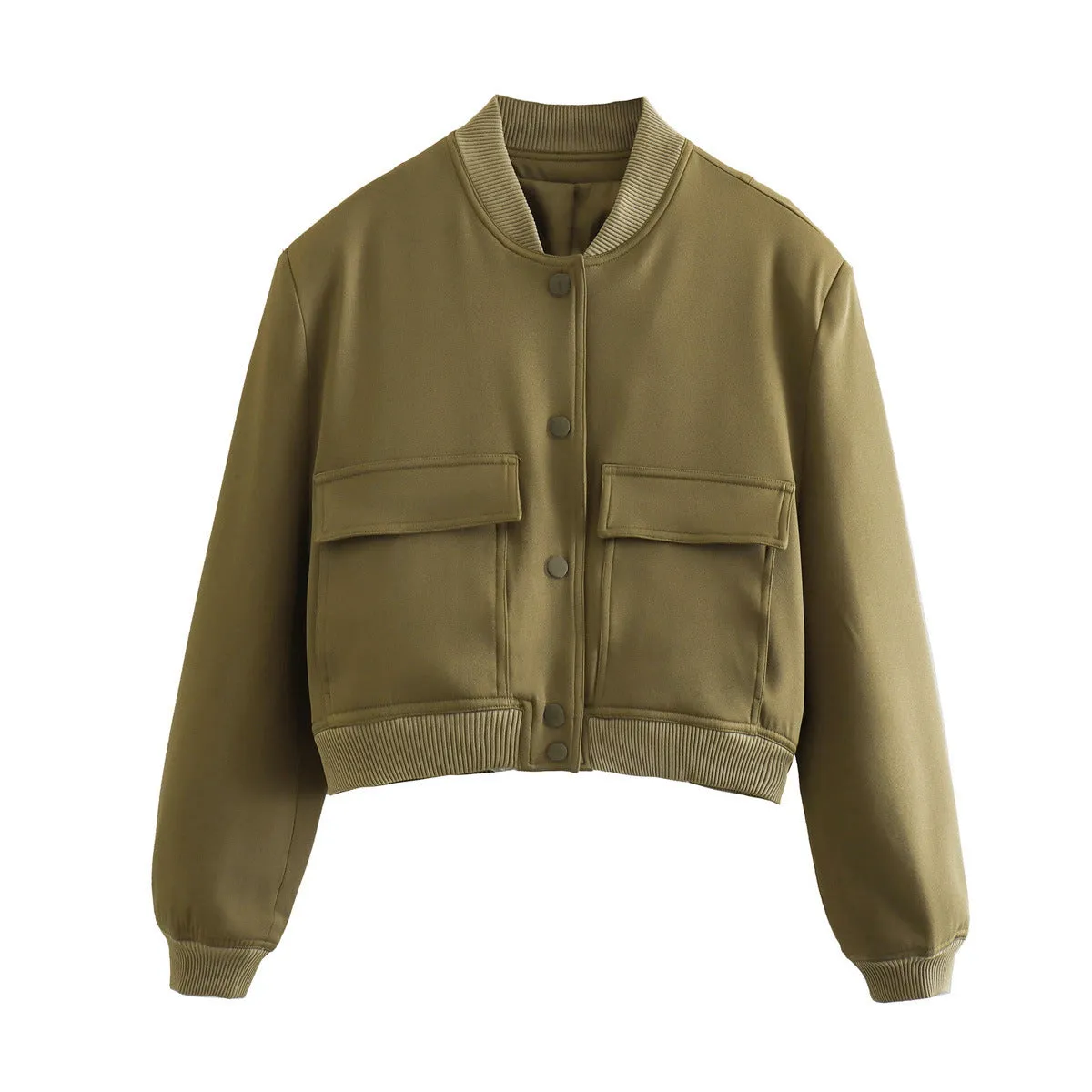 Miley  Cropped Utility Bomber Jacket