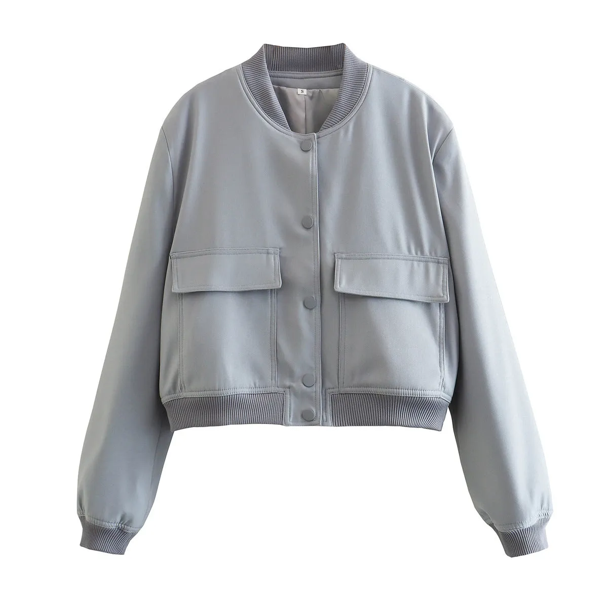 Miley  Cropped Utility Bomber Jacket