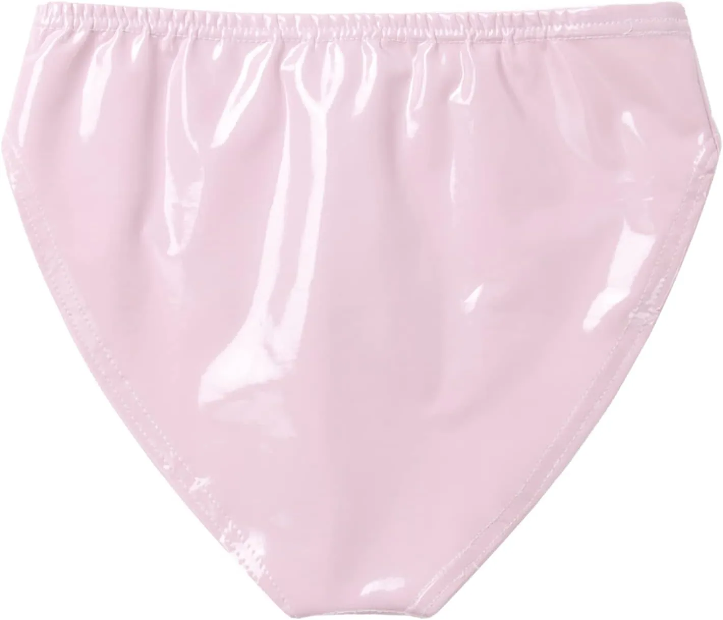 Mufeng Sexy Gay Men Underwear Metallic Liquid Leather Briefs Underwear Solid Elastic Waist Bikini Shorts