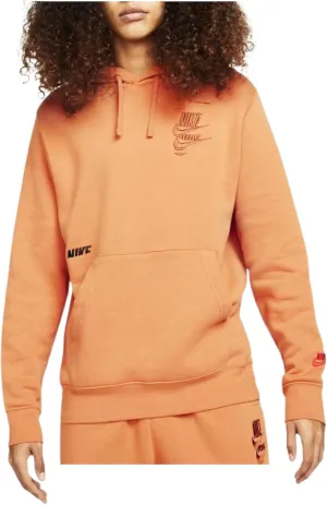 Nike Men's Hot Curry/Habanero Sportswear Essentials Fleece Hoodie (DM6873 808) - L