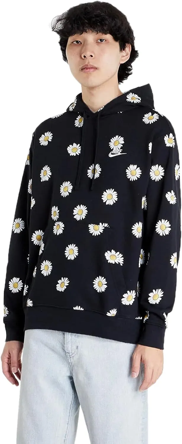 Nike Sportswear Sport Essentials Men's French Terry Pullover Hoodie,Style: DM6907-010 (as1, alpha, l, regular, regular, Standard, Black,White, Large)