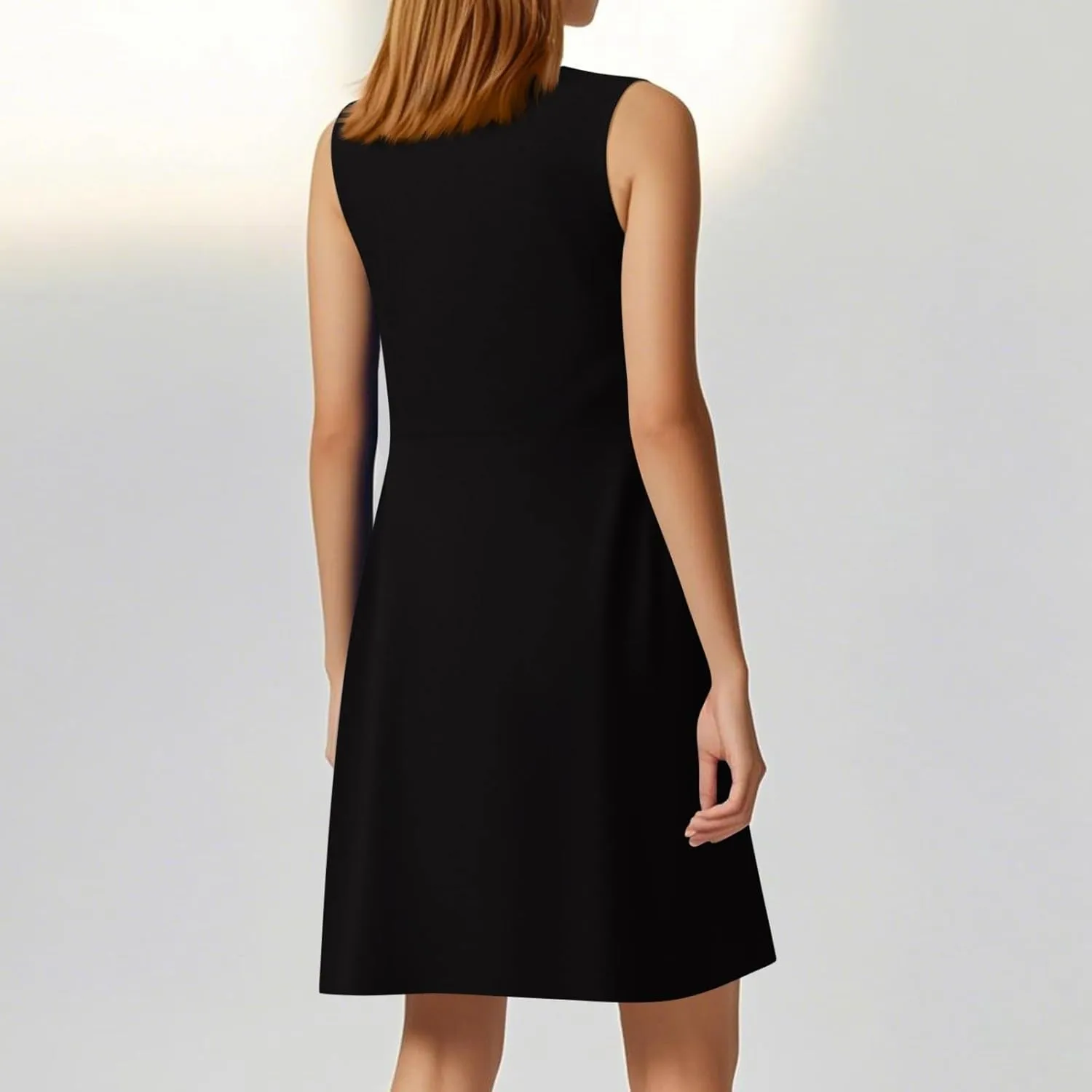 Palaver Summer Dresses for Women 2025 Sexy Deep V Neck Knotted Front Sleeveless A Line Mini Dresses