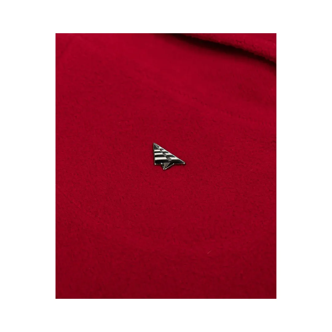 Paper Planes Reverse Fleece Half Zip Fleece - Red