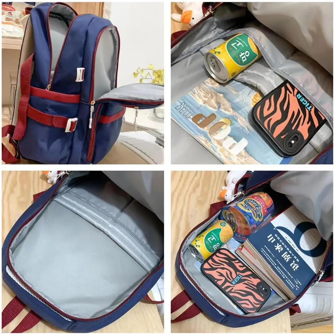 Preppy Backpack with Pendant Aesthetic Cute College Backpack Trendy Smile Face Laptop Bag Korean Lightweight Daypack (Green,One Size)