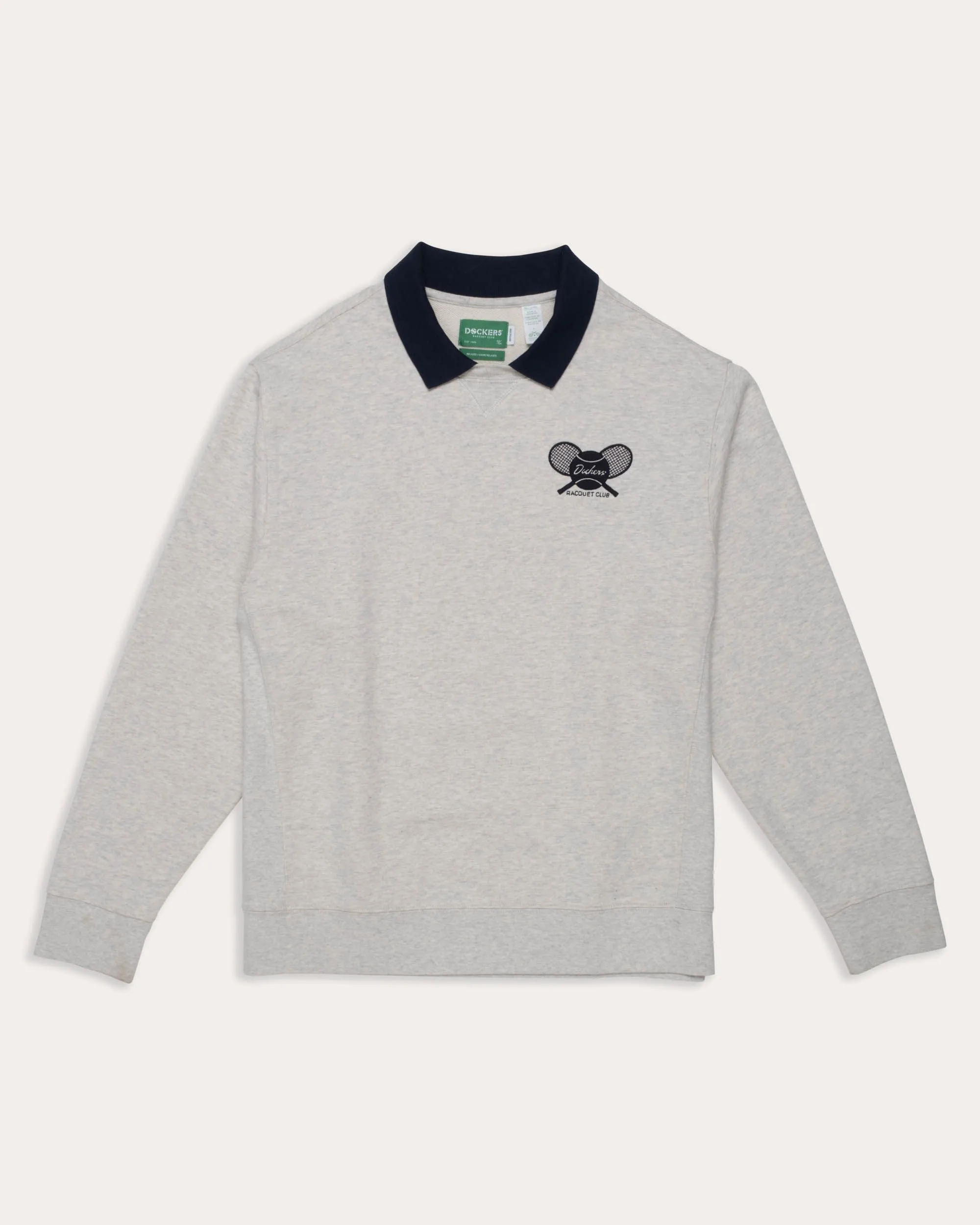 Racquet Club Collared Sweatshirt, Relaxed Fit