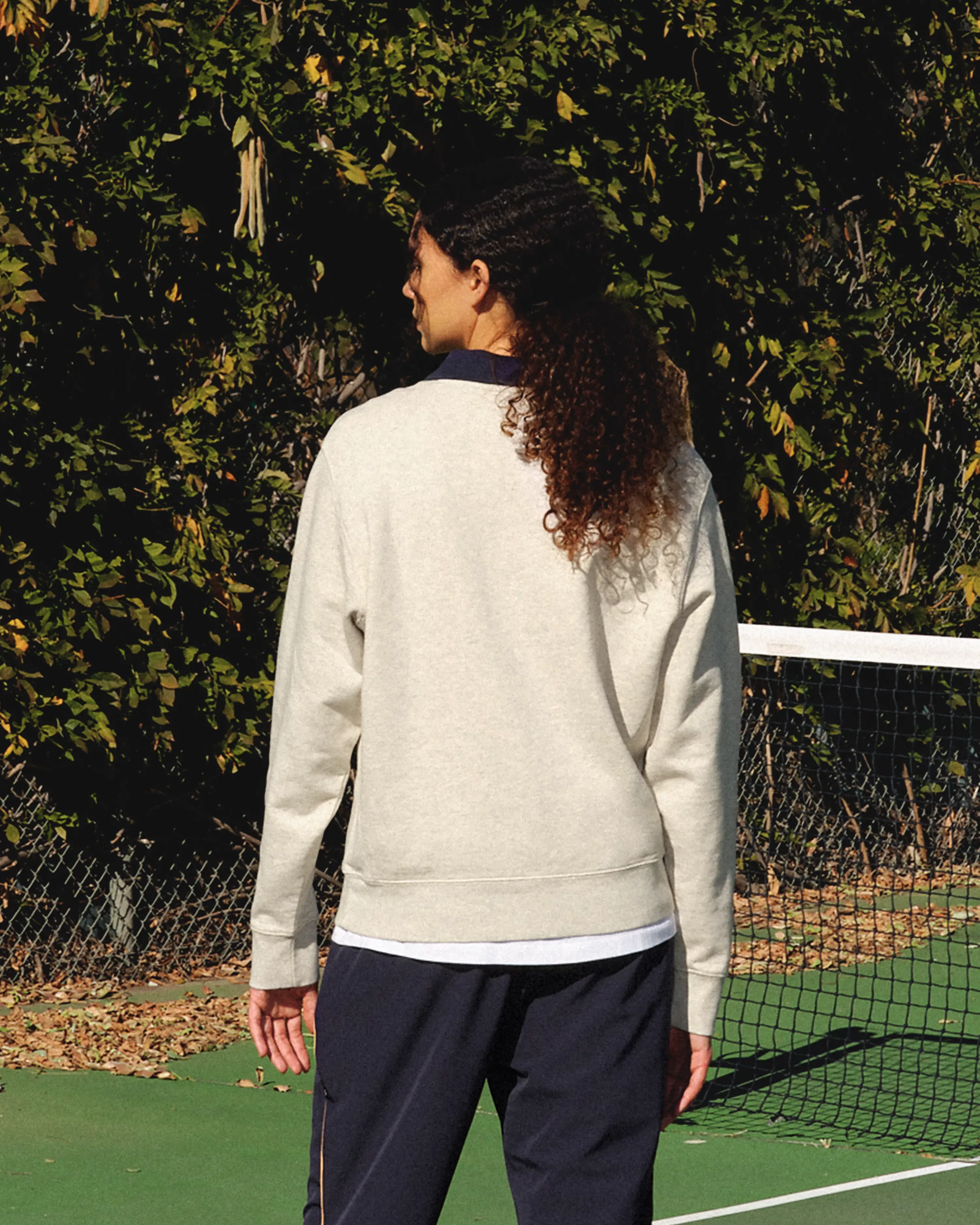 Racquet Club Collared Sweatshirt, Relaxed Fit
