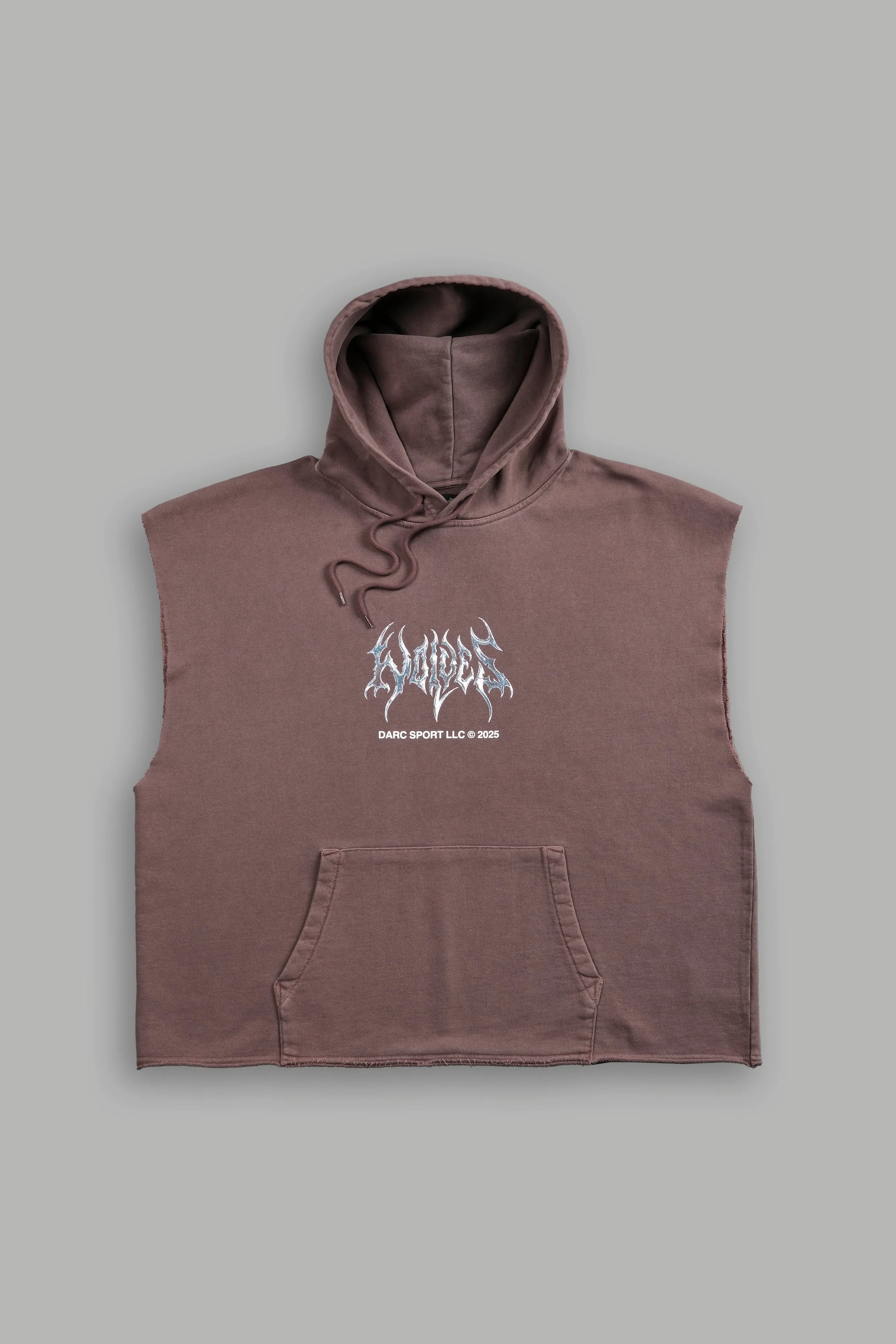 Ragnarok "Grunge" Cut-Off Hoodie in Norse Brown