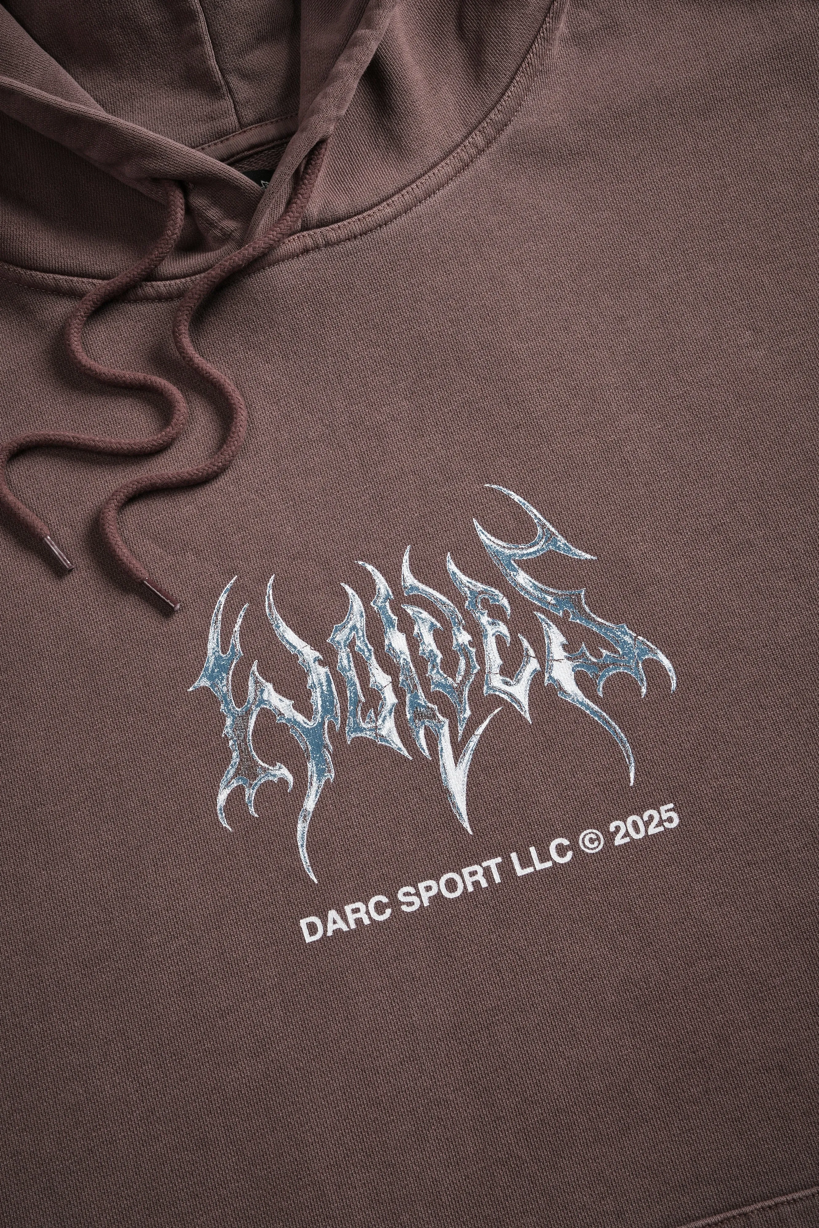 Ragnarok "Grunge" Cut-Off Hoodie in Norse Brown