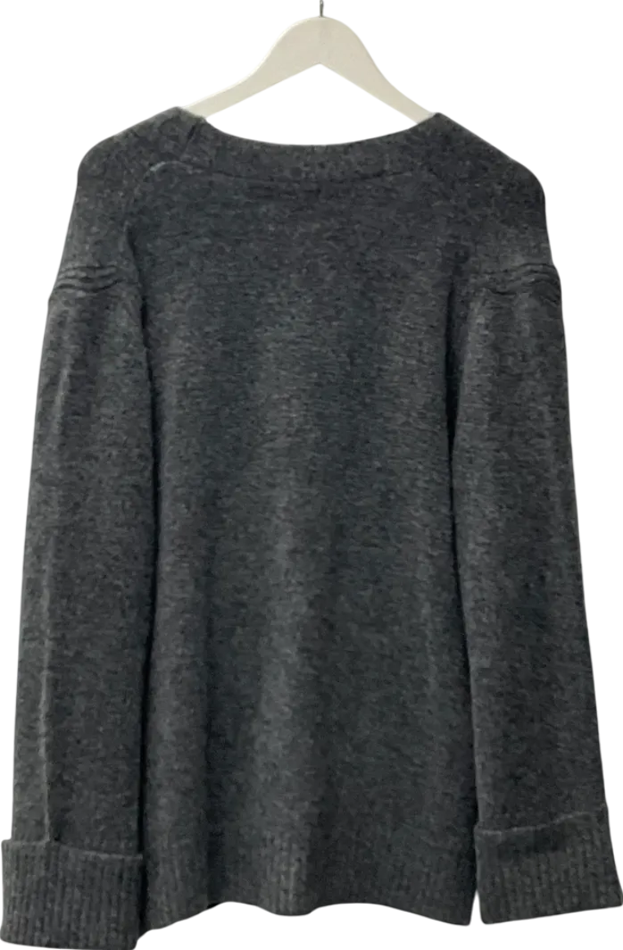 River Island Green Grey Knit Button Up Cardigan UK L