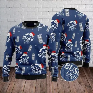 Santa Hat Busch Ugly Christmas Sweater