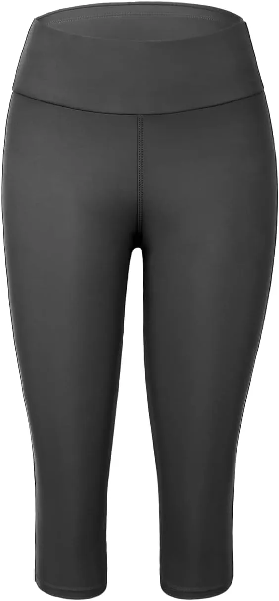 Septangle Women's Swim Bottom Mid Waist UPF 50  Swimwear Rash Guard Sport Leggings