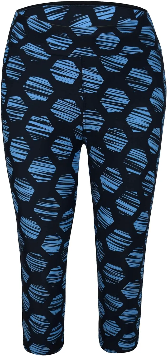 Septangle Women's Swim Bottom Mid Waist UPF 50  Swimwear Rash Guard Sport Leggings
