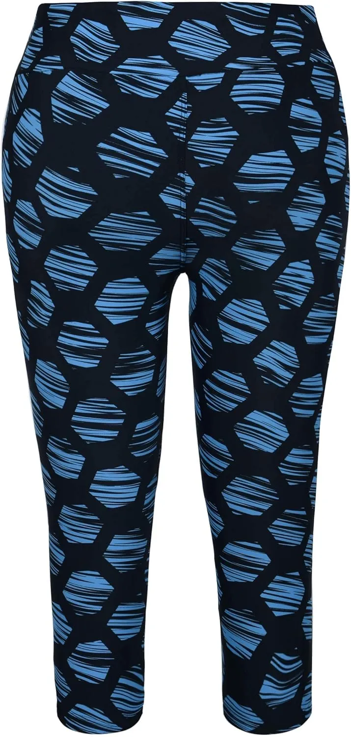 Septangle Women's Swim Bottom Mid Waist UPF 50  Swimwear Rash Guard Sport Leggings