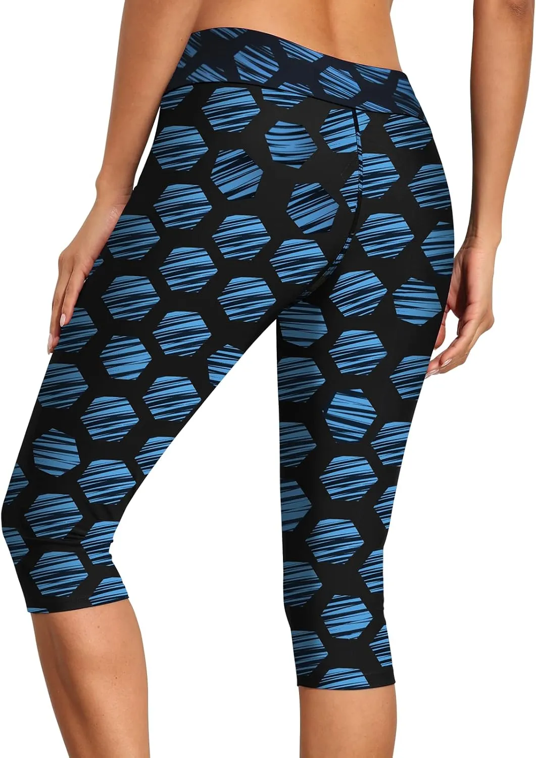 Septangle Women's Swim Bottom Mid Waist UPF 50  Swimwear Rash Guard Sport Leggings