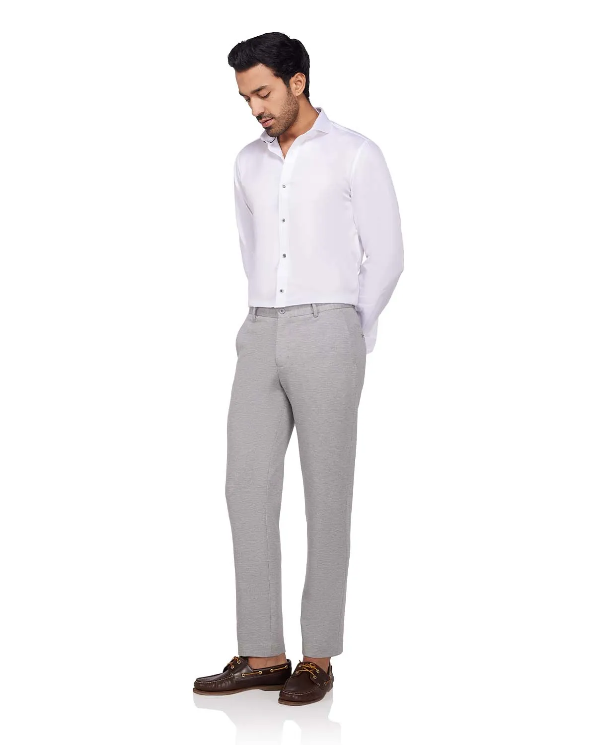 Soft Cotton Satin Shirt - White