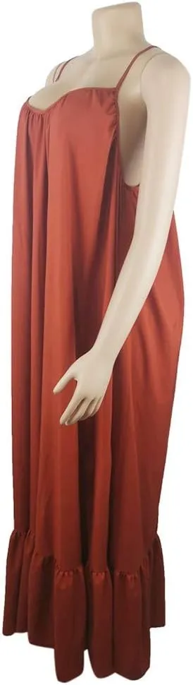 Summer Dresses for Women 2025 Casual Spring Spaghetti Straps Backless Sleeveless Boho Sundresses Beach Vacation Maxi Dress