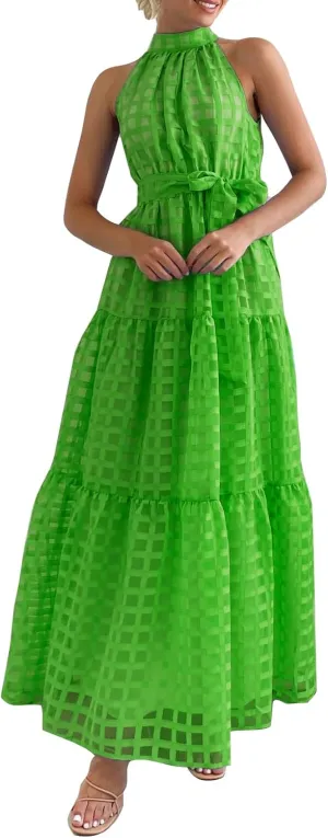 Summer Formal Dresses Beach Sundress Wedding Guest Dress High Waist A Line Party Gown