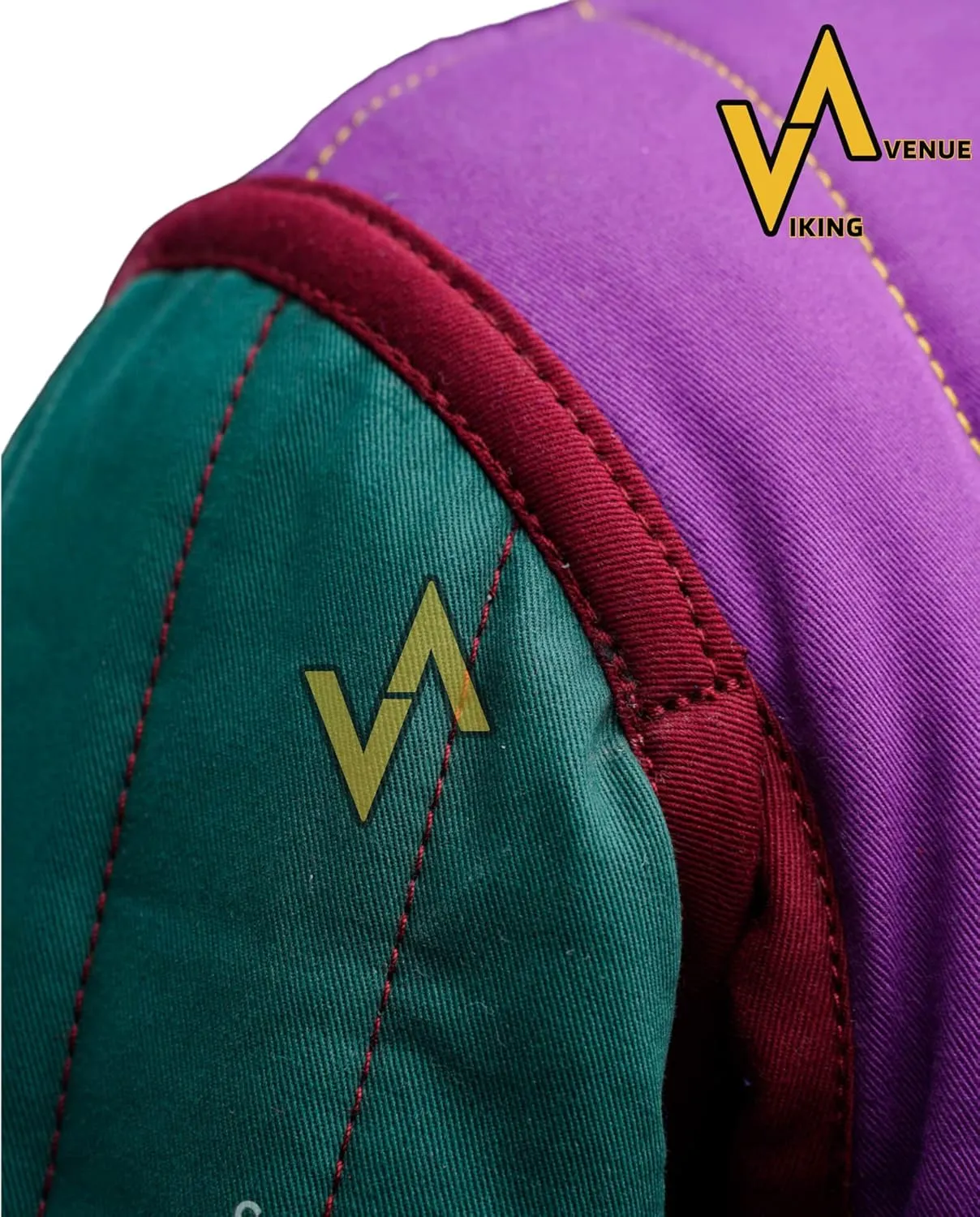 Thick Padded Full Sleeves Gambeson Coat Aketon Jacket Armor, Cotton Fabric | Color:- Multicolor