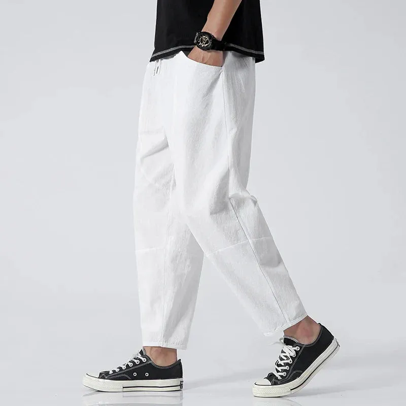 Urban Cropped Cotton Pants  Modern Fit for Everyday Comfort