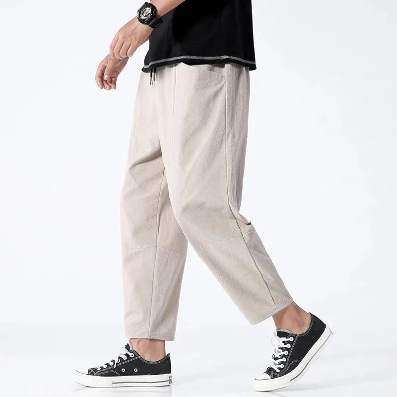 Urban Cropped Cotton Pants  Modern Fit for Everyday Comfort