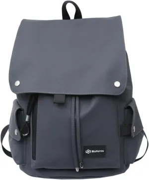 Vintage Backpack Fit 15.6 Inch Laptop Cool Retro Book Bag Japanese Techwear Alt Emo Backpack Goth Punk Rucksack (One Size,Grey)