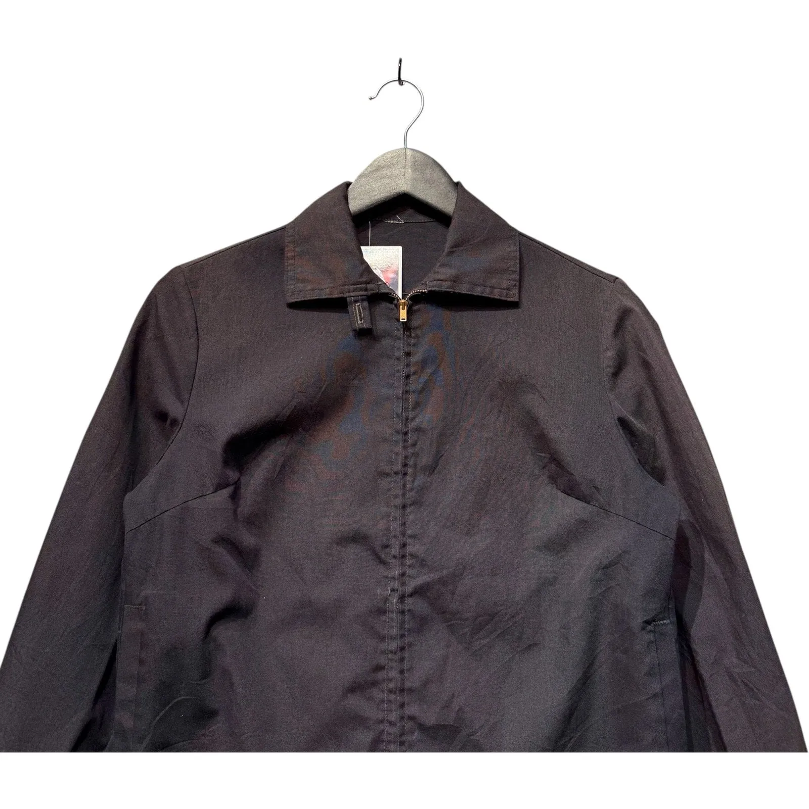 Vintage Full Zip Collared Bomber Light Jacket