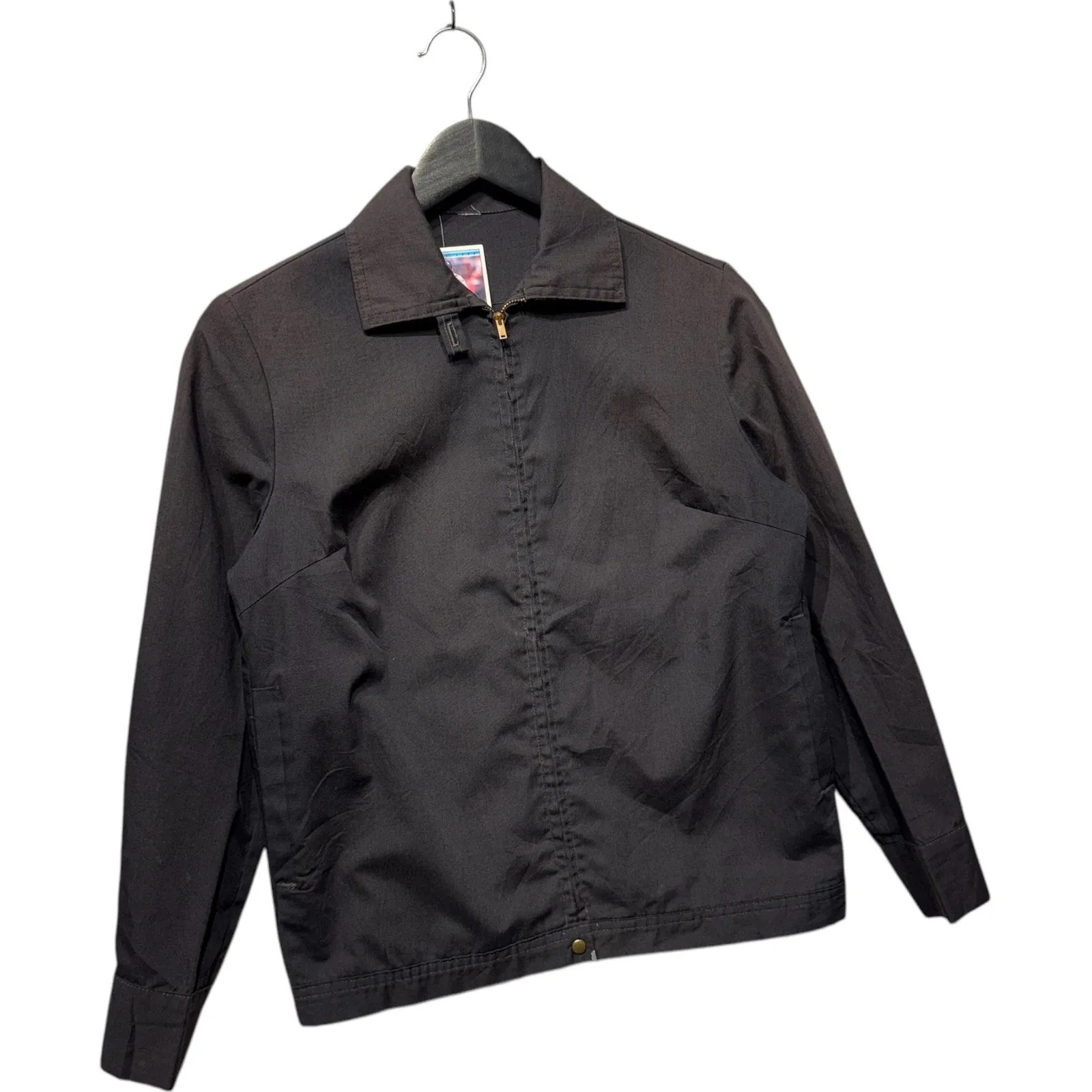 Vintage Full Zip Collared Bomber Light Jacket