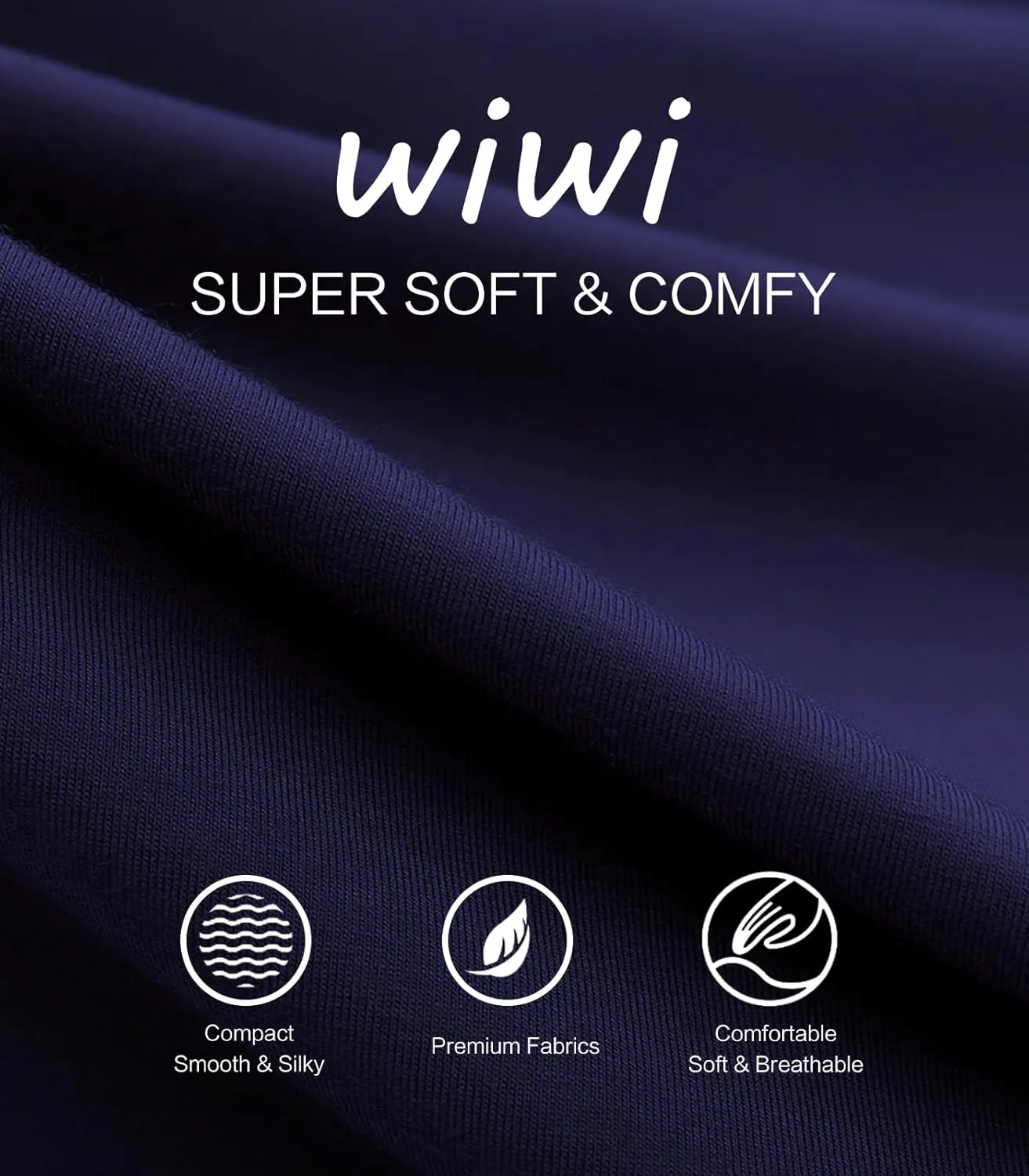WiWi Women's Wide Leg Palazzo Lounge Pants Viscose from Bamboo Sweatpants Comfy Sleep Bottoms with Pockets S-XXL