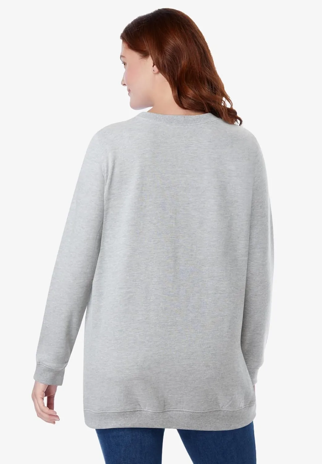 Woman Within Plus Size Fleece Sweatshirt
